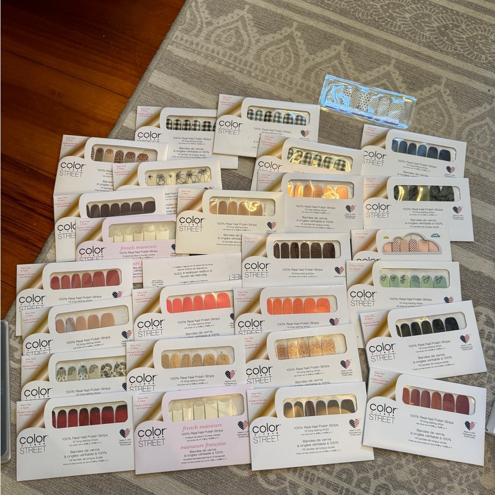 Ton of Color Street real nail polish strips